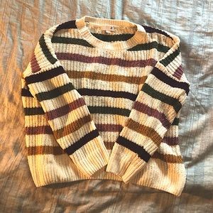 So Extra Soft Chenille Striped Sweater Size XL